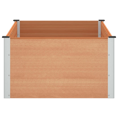 Verhoogde plantenbak Bruin 150 x 100 x 54 cm alu.