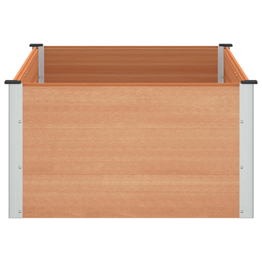 Verhoogde plantenbak Bruin 150 x 100 x 54 cm alu.