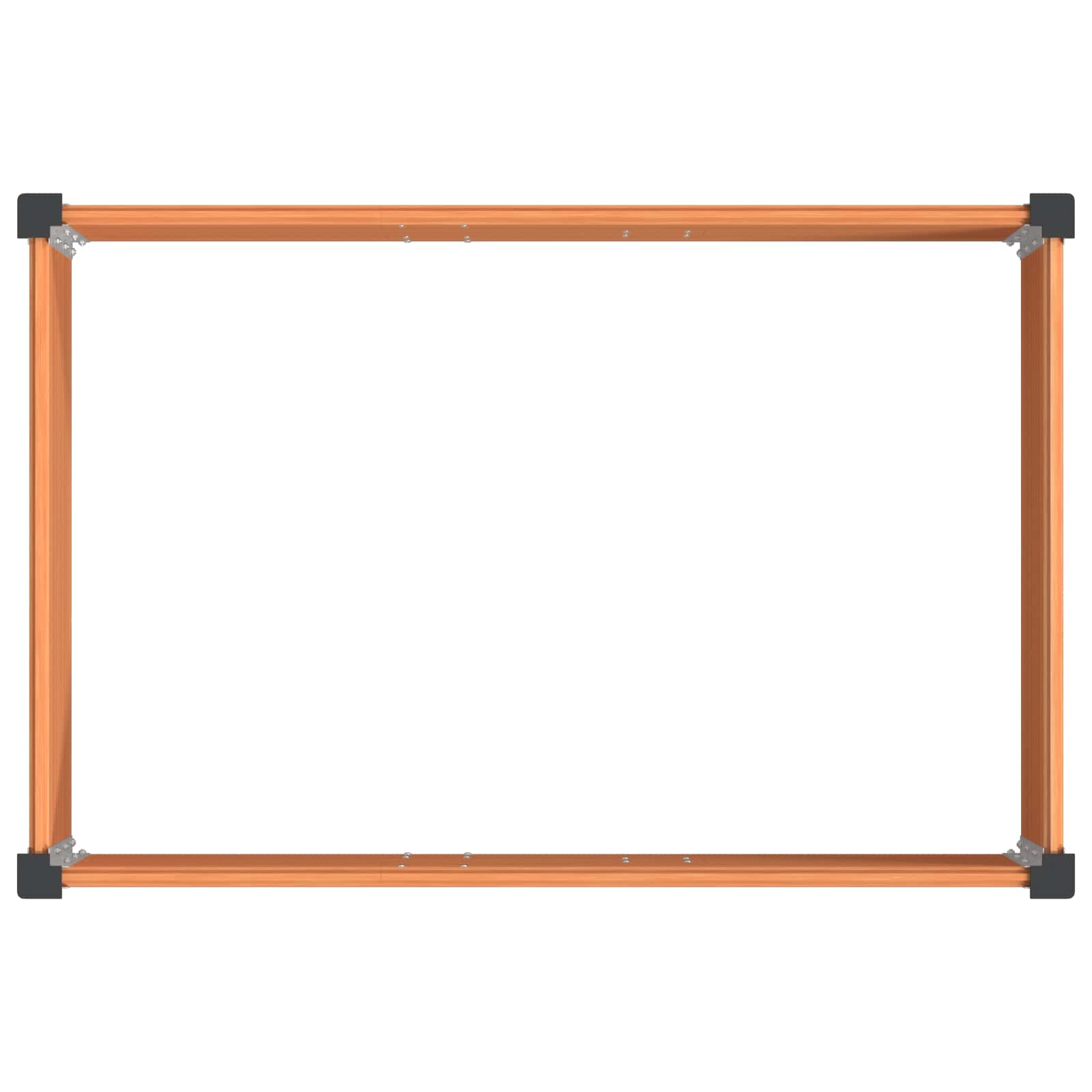 Verhoogde plantenbak Bruin 150 x 100 x 54 cm alu.