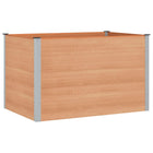Plantenbak 150x100x91 cm bruin aluminium WPC