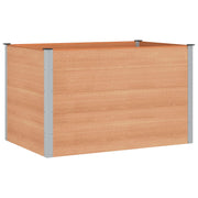 Plantenbak 150x100x91 cm bruin aluminium WPC