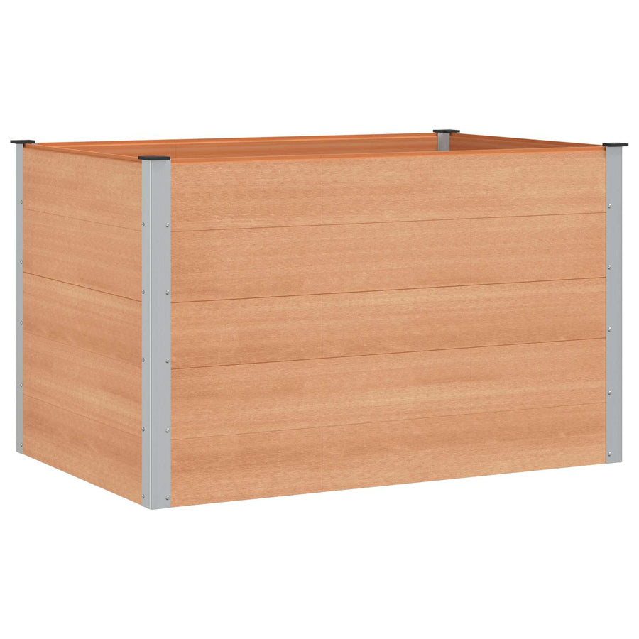 Verhoogde plantenbak Bruin 150 x 100 x 91 cm alu.