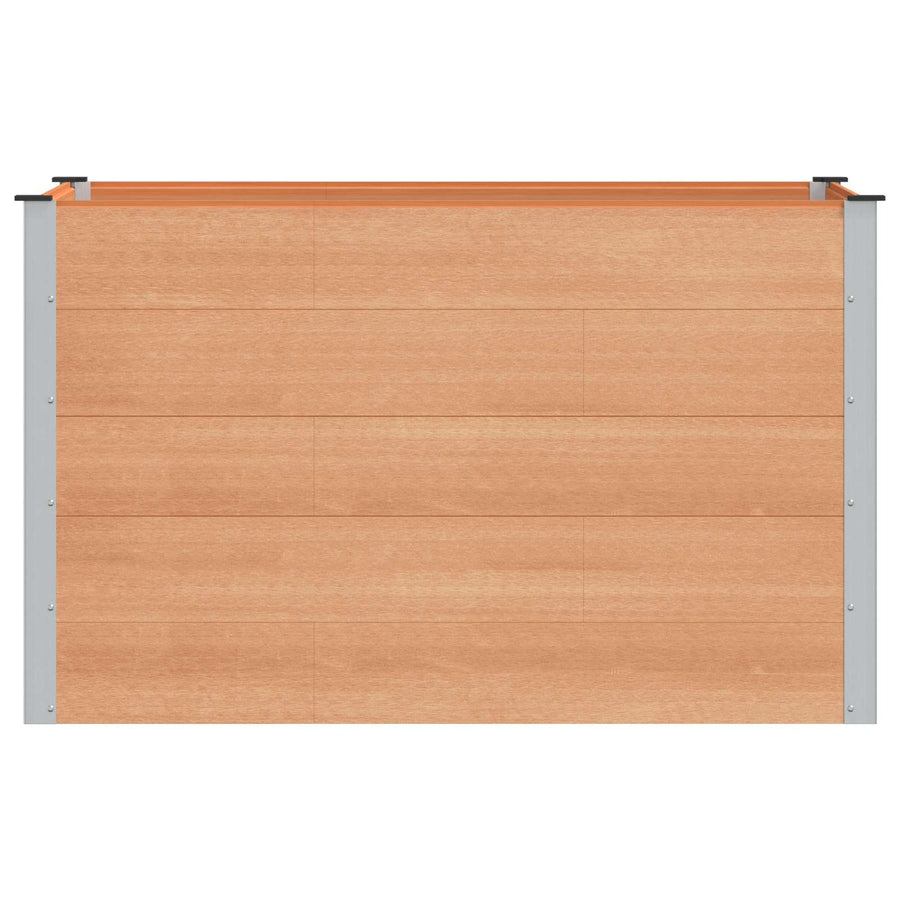 Verhoogde plantenbak Bruin 150 x 100 x 91 cm alu.