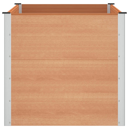 Verhoogde plantenbak Bruin 150 x 100 x 91 cm alu.