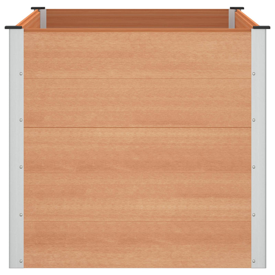 Verhoogde plantenbak Bruin 150 x 100 x 91 cm alu.