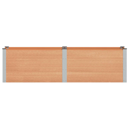 Verhoogde plantenbak Bruin 200 x 50 x 54 cm alu.
