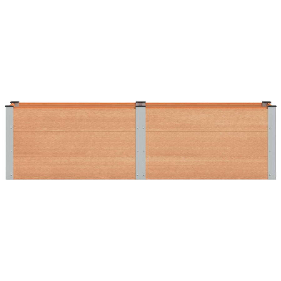 Verhoogde plantenbak Bruin 200 x 50 x 54 cm alu.