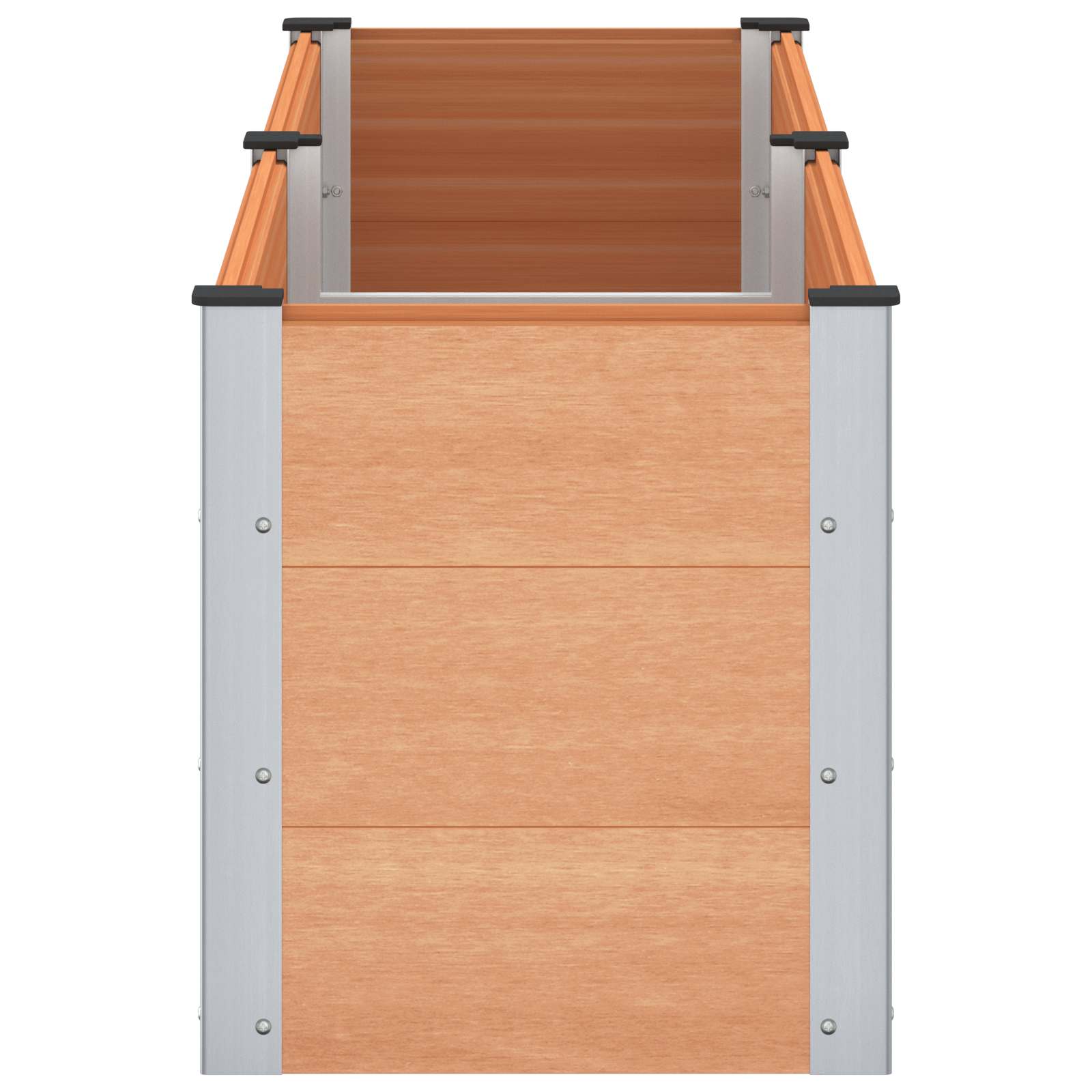 Verhoogde plantenbak Bruin 200 x 50 x 54 cm alu.