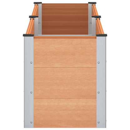 Verhoogde plantenbak Bruin 200 x 50 x 54 cm alu.