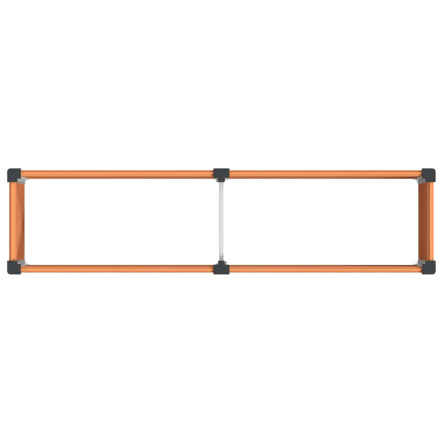 Verhoogde plantenbak Bruin 200 x 50 x 54 cm alu.