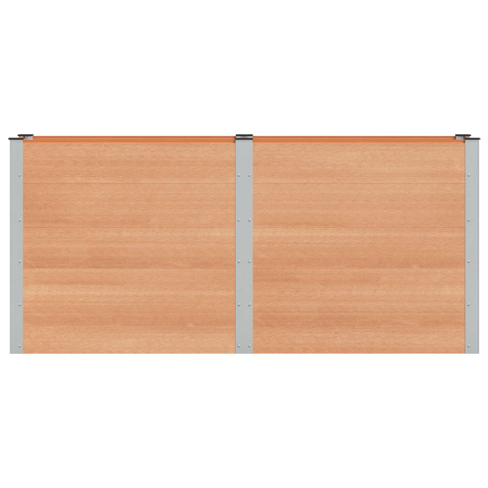 Verhoogde plantenbak Bruin 200 x 50 x 91 cm alu.