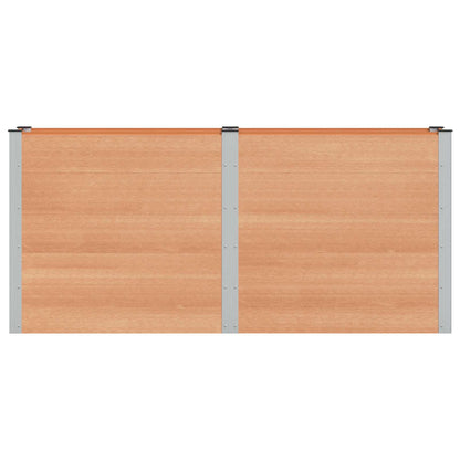 Verhoogde plantenbak Bruin 200 x 50 x 91 cm alu.