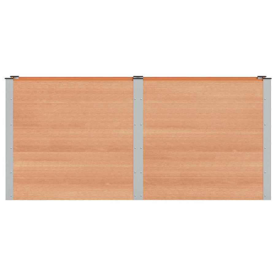 Verhoogde plantenbak Bruin 200 x 50 x 91 cm alu.