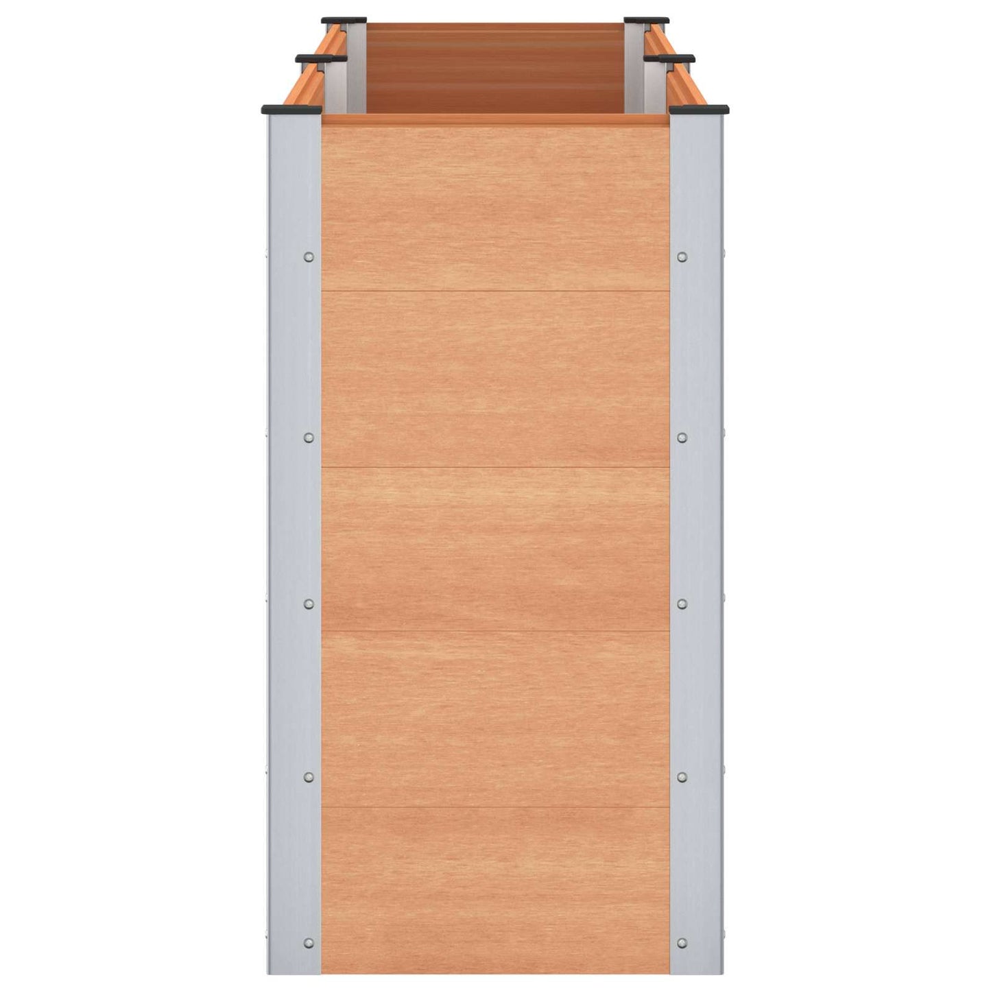 Verhoogde plantenbak Bruin 200 x 50 x 91 cm alu.