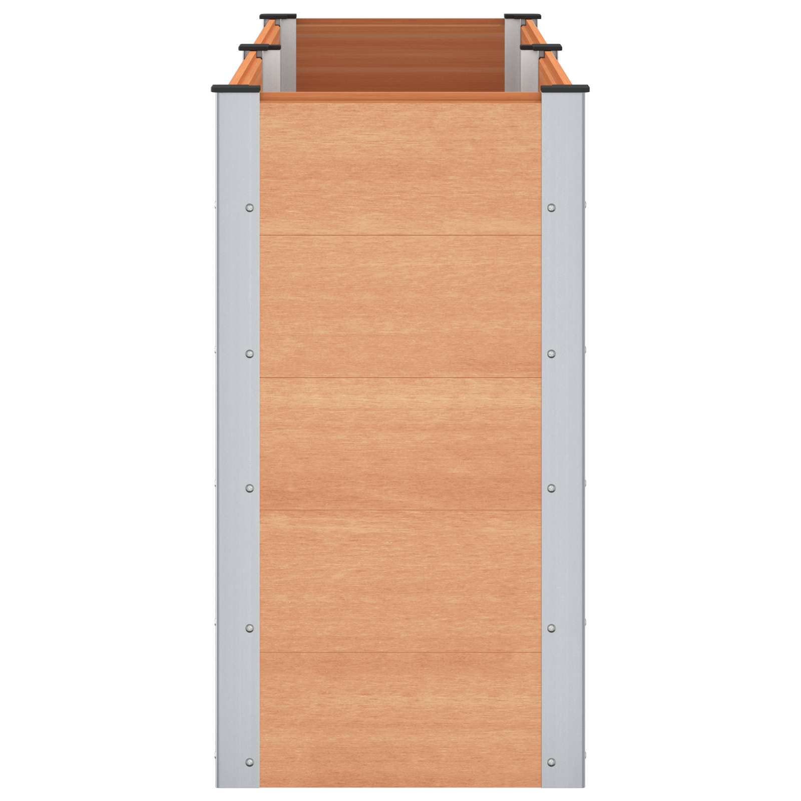 Verhoogde plantenbak Bruin 200 x 50 x 91 cm alu.