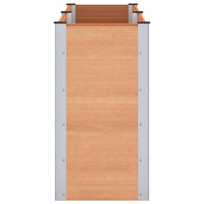 Verhoogde plantenbak Bruin 200 x 50 x 91 cm alu.