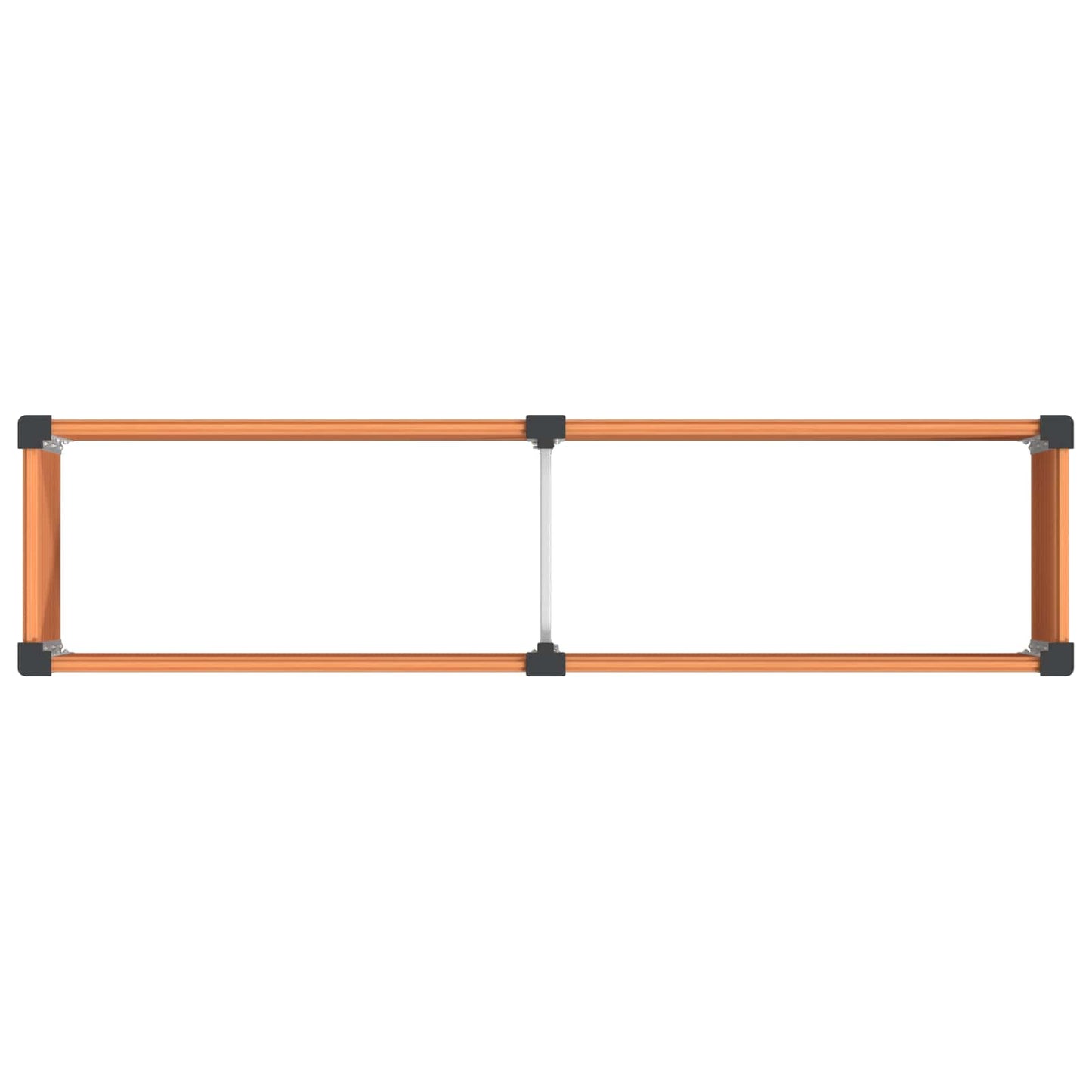 Verhoogde plantenbak Bruin 200 x 50 x 91 cm alu.