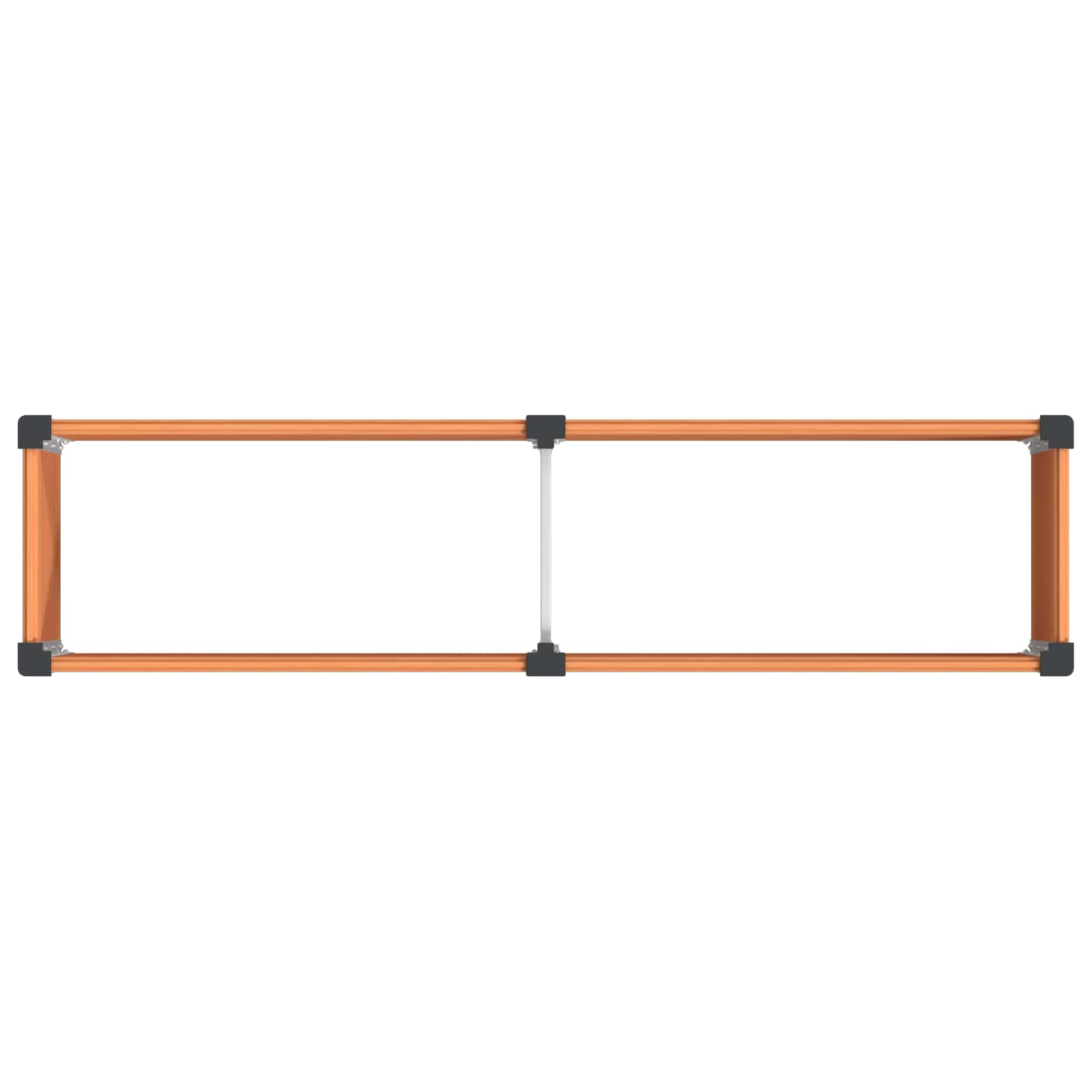 Verhoogde plantenbak Bruin 200 x 50 x 91 cm alu.