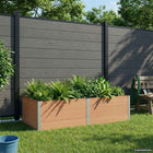 Plantenbak verhoogd 200x100x54 cm bruin aluminium WPC