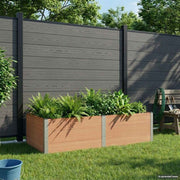 Plantenbak verhoogd 200x100x54 cm bruin aluminium WPC