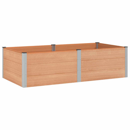 Verhoogde plantenbak Bruin 200 x 100 x 54 cm alu.