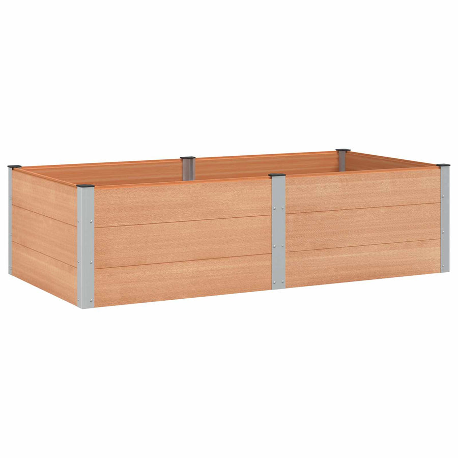 Verhoogde plantenbak Bruin 200 x 100 x 54 cm alu.
