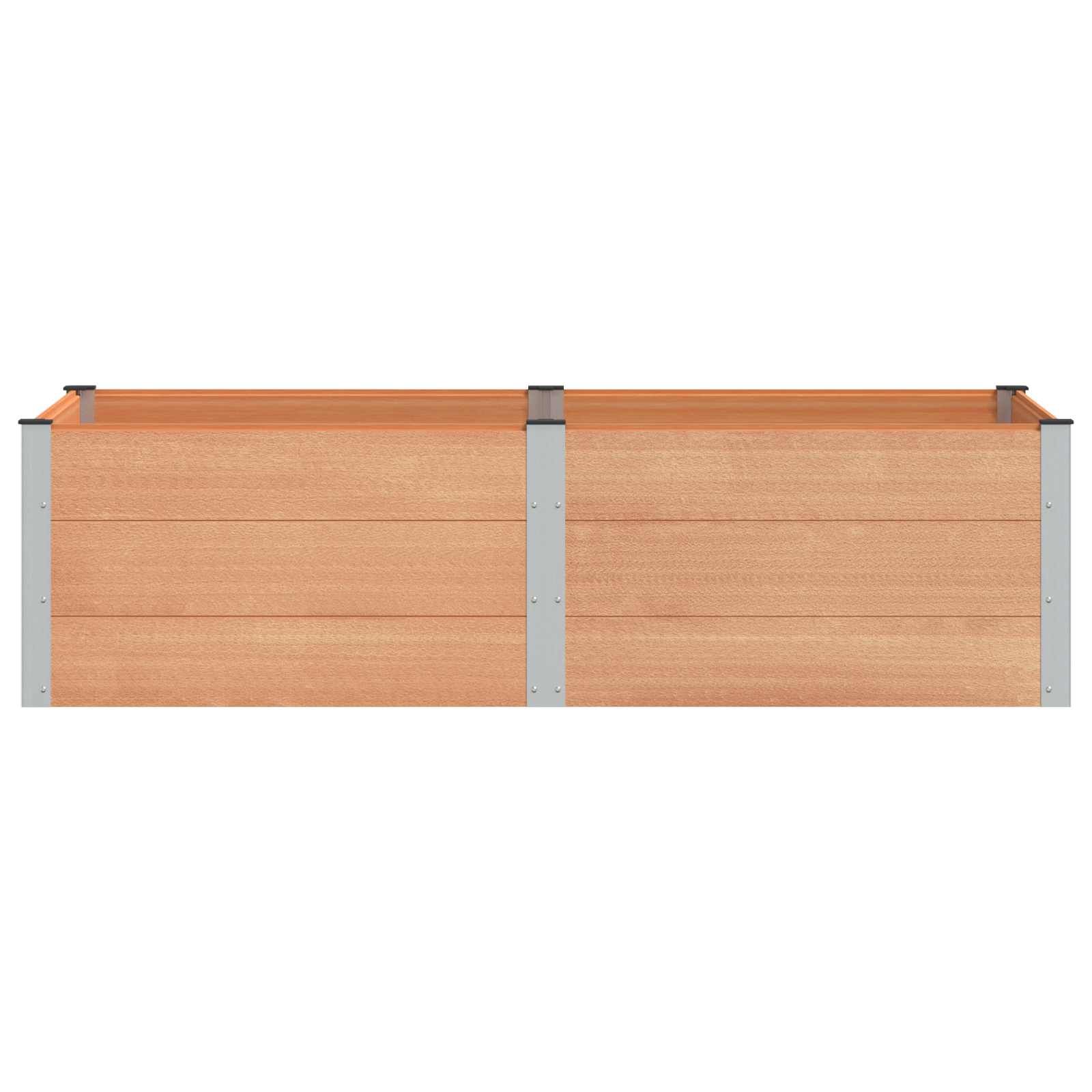 Verhoogde plantenbak Bruin 200 x 100 x 54 cm alu.