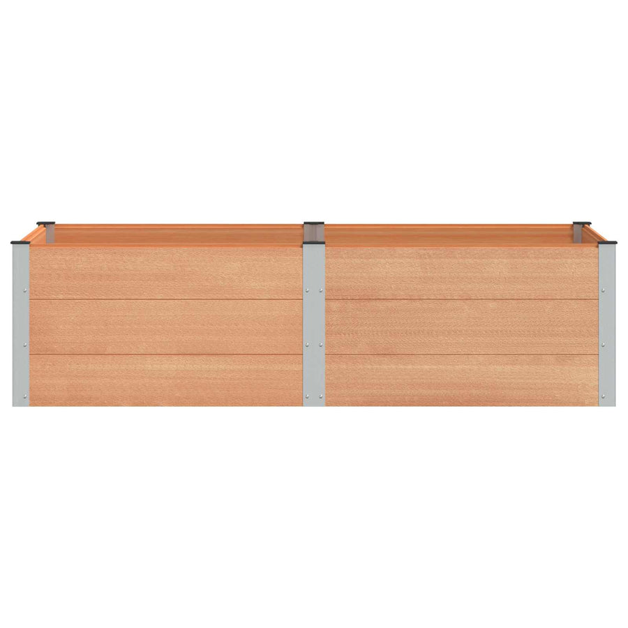 Verhoogde plantenbak Bruin 200 x 100 x 54 cm alu.