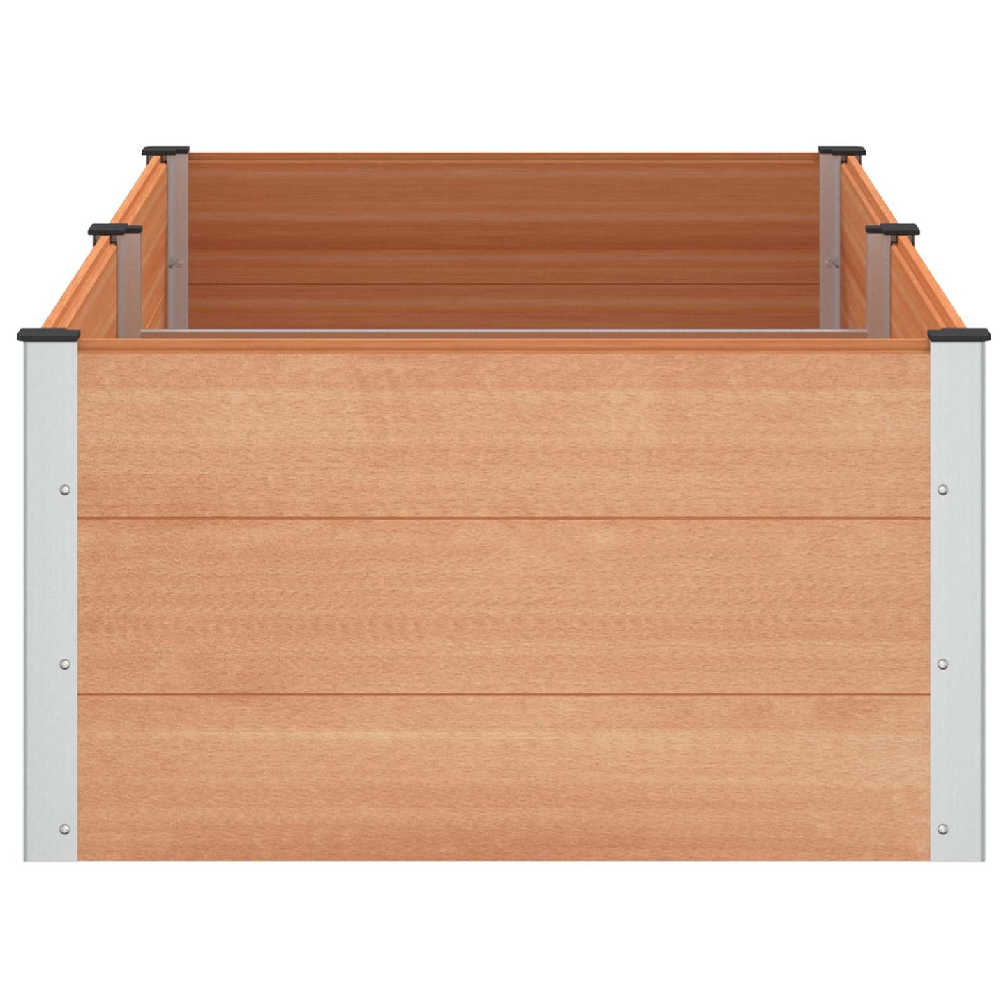 Verhoogde plantenbak Bruin 200 x 100 x 54 cm alu.