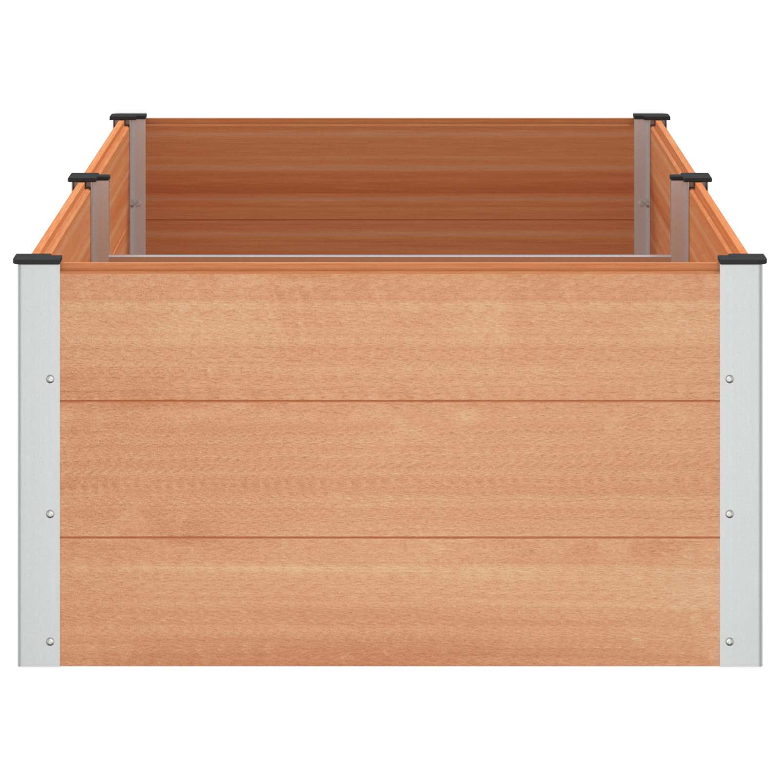 Verhoogde plantenbak Bruin 200 x 100 x 54 cm alu.