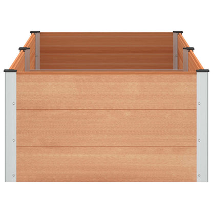 Verhoogde plantenbak Bruin 200 x 100 x 54 cm alu.