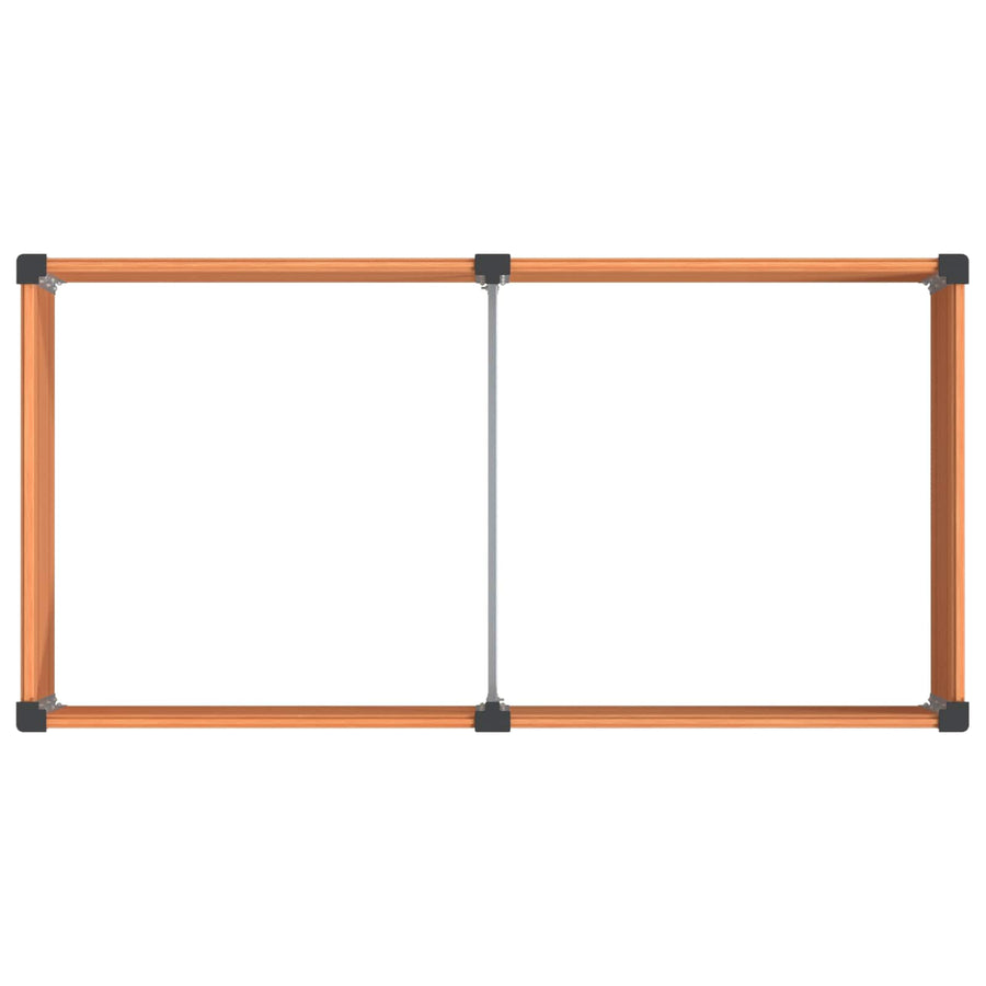 Verhoogde plantenbak Bruin 200 x 100 x 54 cm alu.