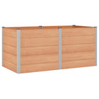 Verhoogde plantenbak 200x100x91 cm bruin aluminium WPC