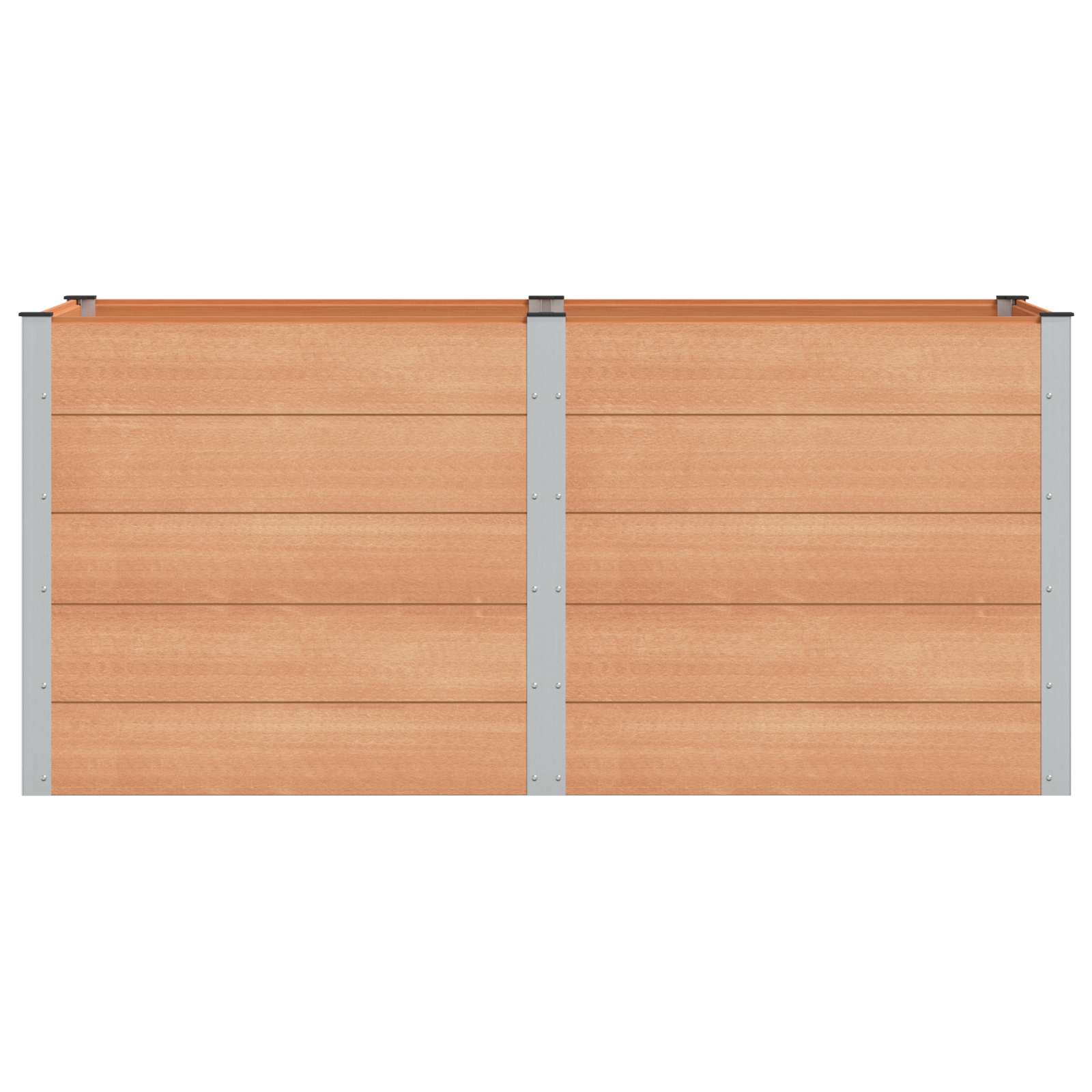 Verhoogde plantenbak Bruin 200 x 100 x 91 cm alu.