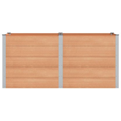 Verhoogde plantenbak Bruin 200 x 100 x 91 cm alu.