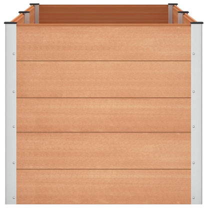 Verhoogde plantenbak Bruin 200 x 100 x 91 cm alu.