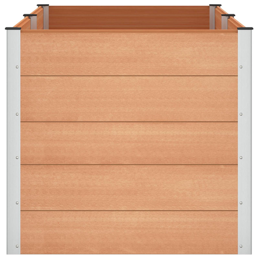 Verhoogde plantenbak Bruin 200 x 100 x 91 cm alu.