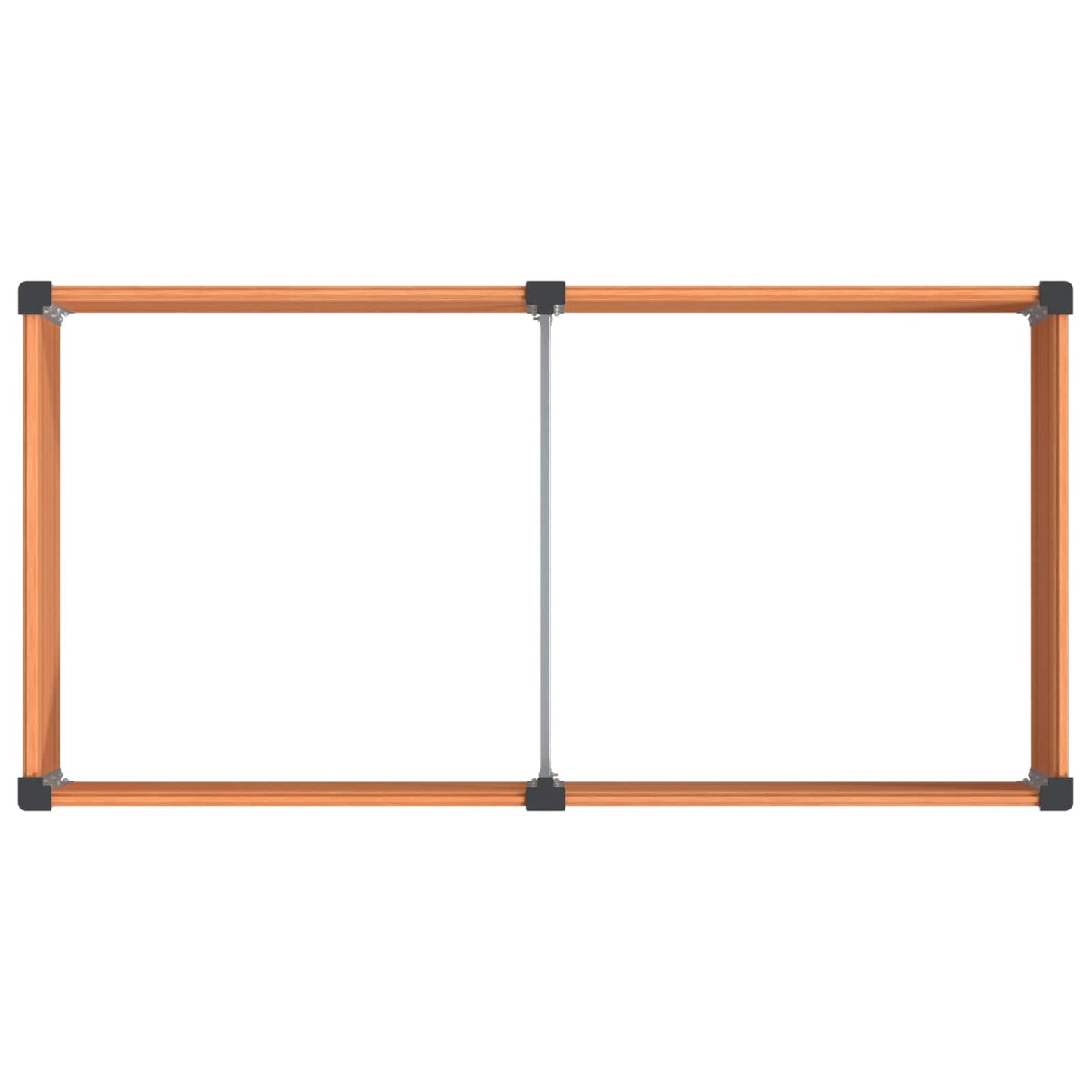 Verhoogde plantenbak Bruin 200 x 100 x 91 cm alu.