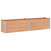 Verhoogde plantenbak 250x50x54 cm bruin aluminium