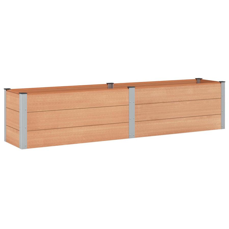 Verhoogde plantenbak Bruin 250 x 50 x 54 cm alu.