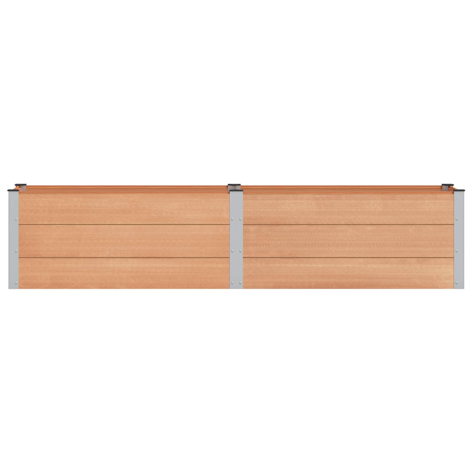 Verhoogde plantenbak Bruin 250 x 50 x 54 cm alu.