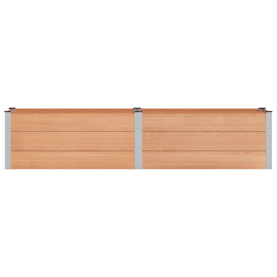 Verhoogde plantenbak Bruin 250 x 50 x 54 cm alu.
