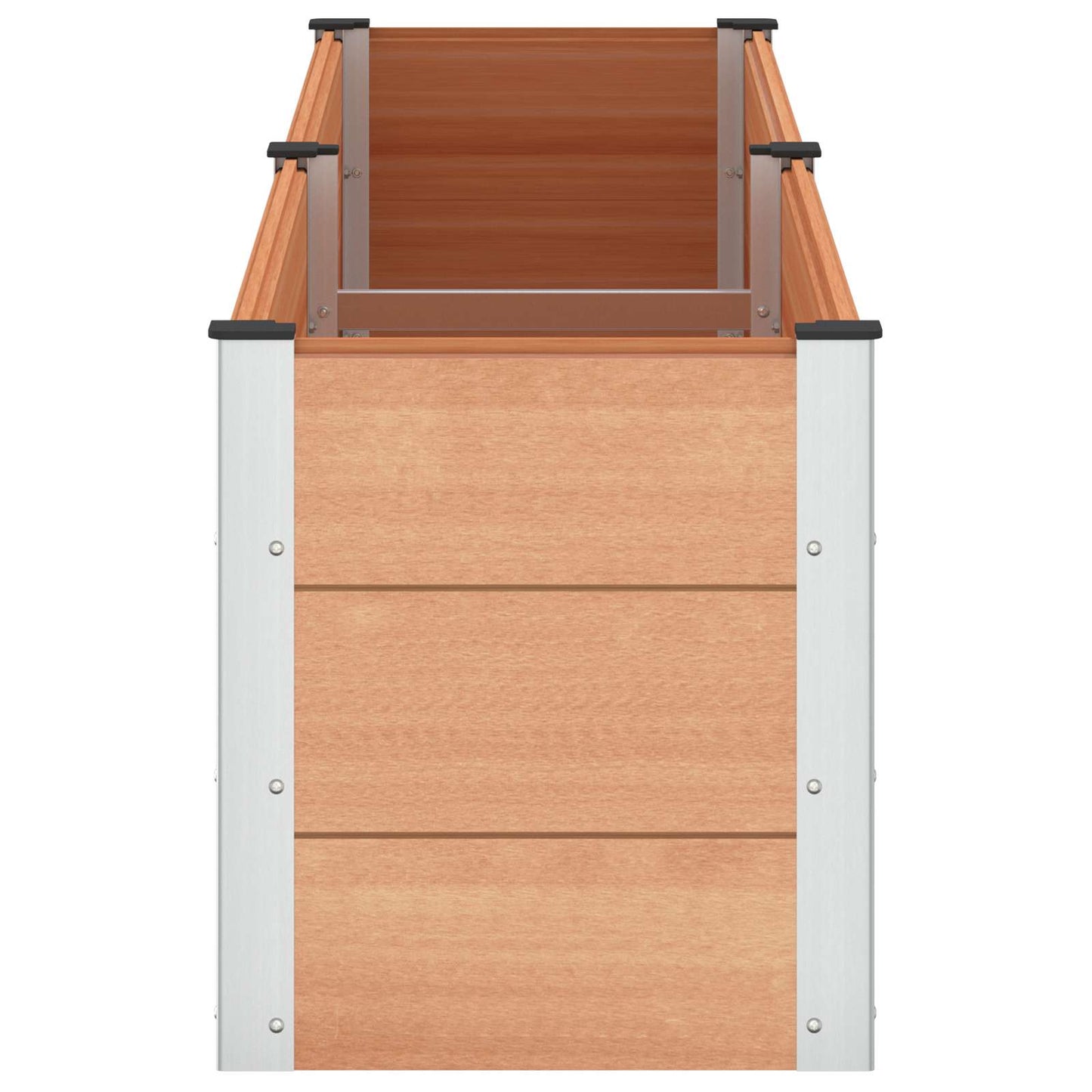 Verhoogde plantenbak Bruin 250 x 50 x 54 cm alu.