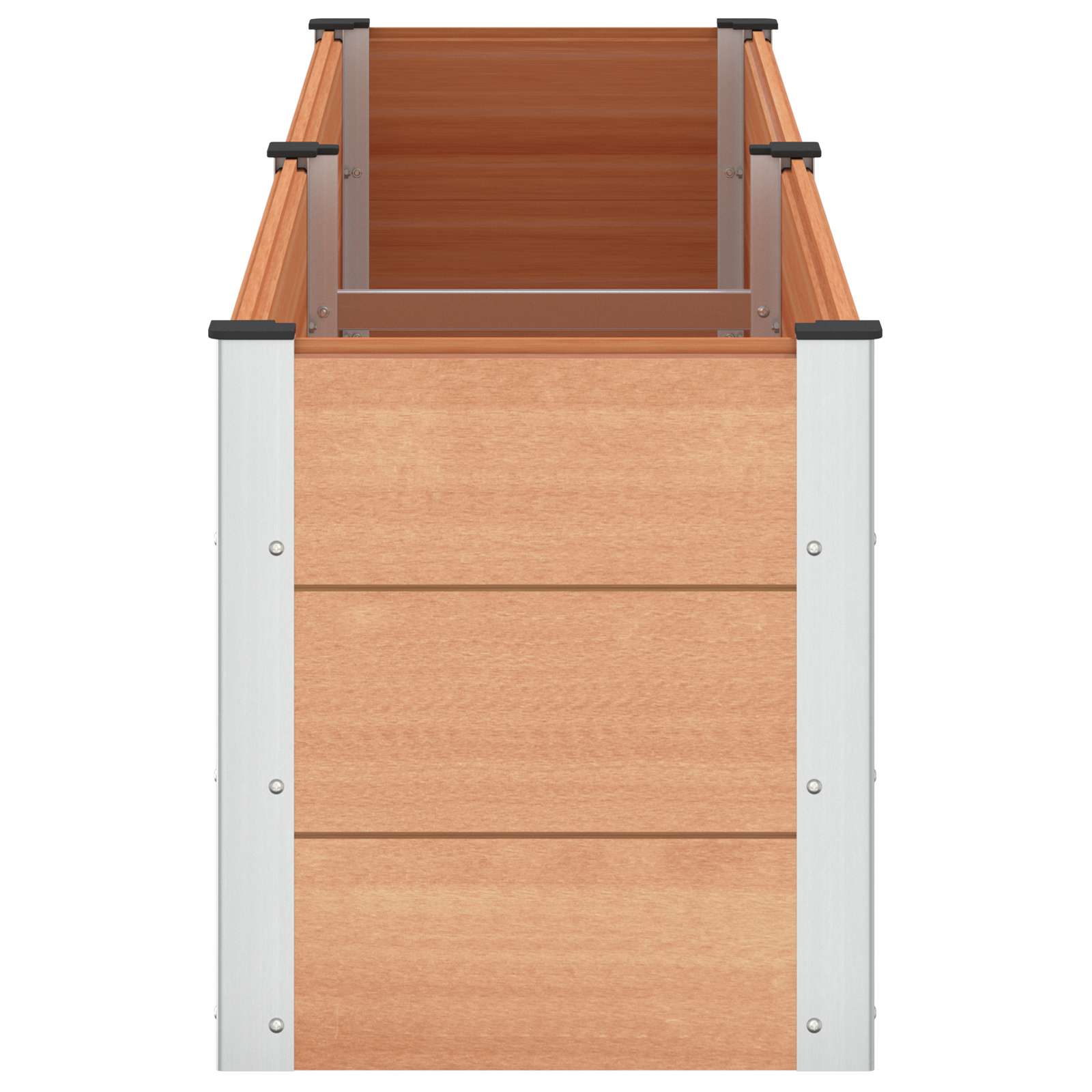 Verhoogde plantenbak Bruin 250 x 50 x 54 cm alu.