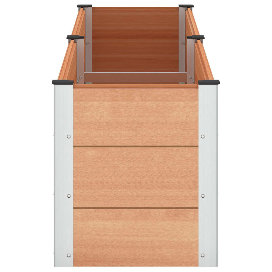 Verhoogde plantenbak Bruin 250 x 50 x 54 cm alu.