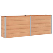 Verhoogde plantenbak 250x50x91 cm bruin aluminium WPC