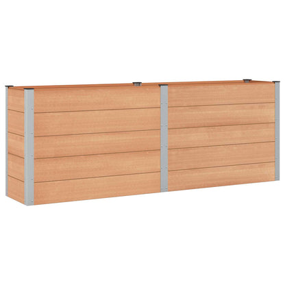 Verhoogde plantenbak Bruin 250 x 50 x 91 cm alu.