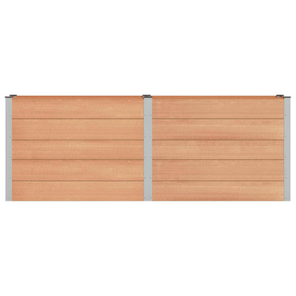 Verhoogde plantenbak Bruin 250 x 50 x 91 cm alu.