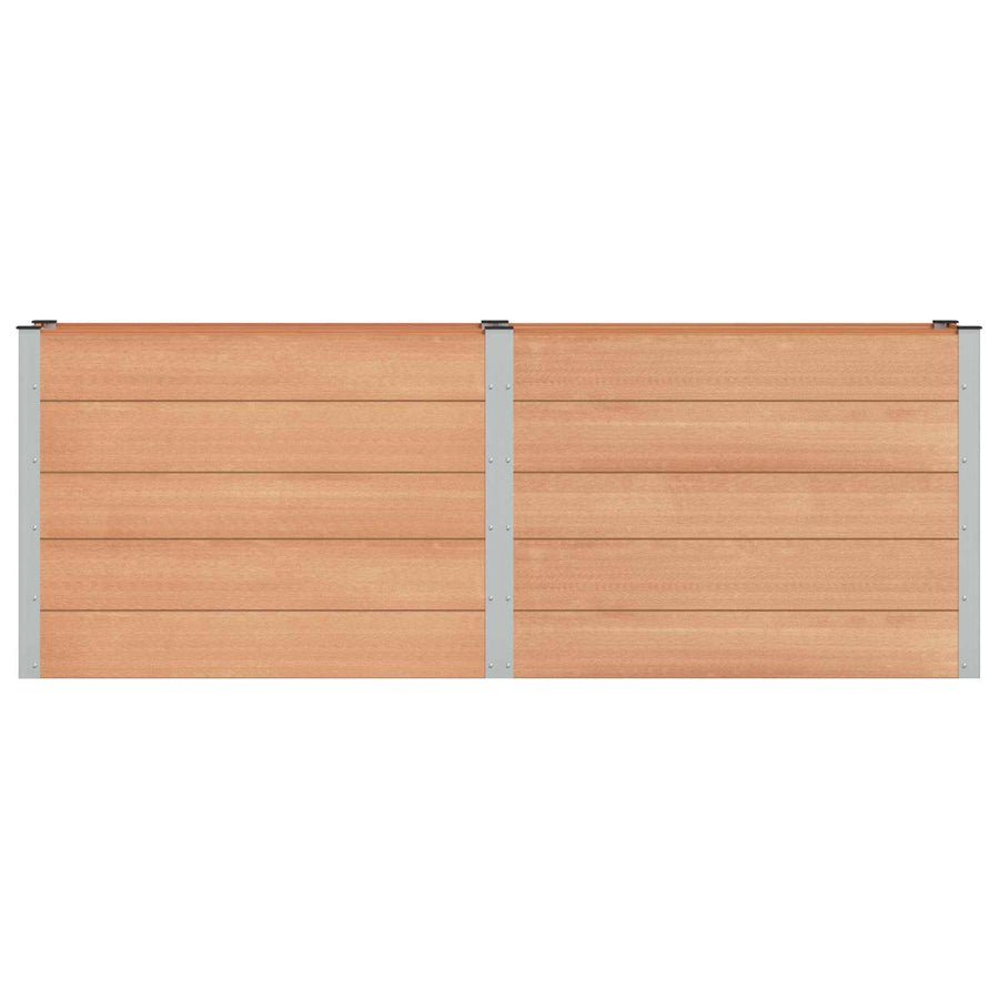 Verhoogde plantenbak Bruin 250 x 50 x 91 cm alu.