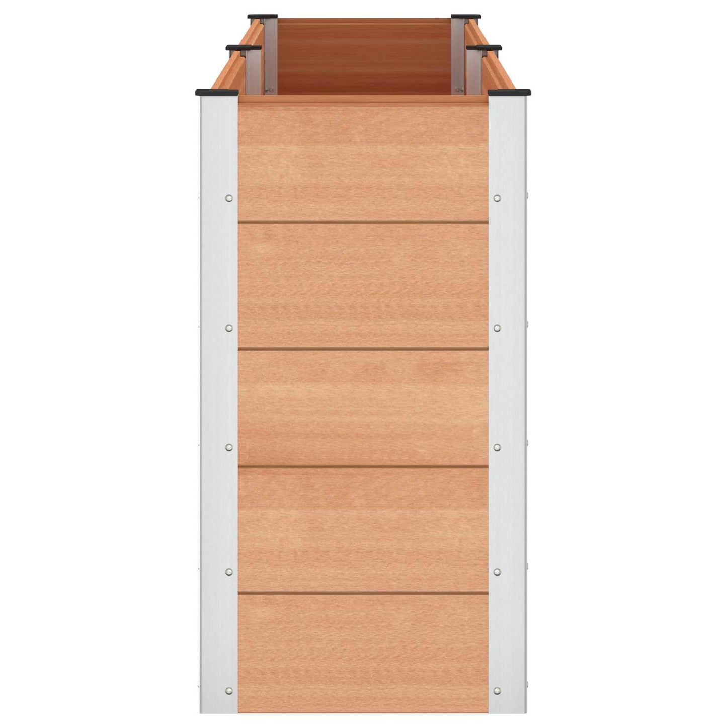 Verhoogde plantenbak Bruin 250 x 50 x 91 cm alu.